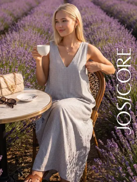 JOSICORE Платье сарафан летнее хлопковое длинное