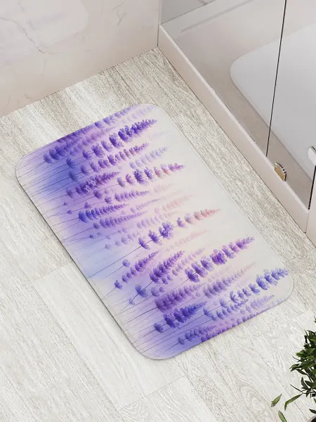 JoyArty Коврик для ванной и туалета мягкий "Лаванда"