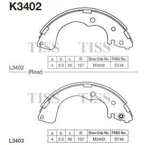 Колодки тормозные барабанные k3402 MK KASHIYAMA K3402