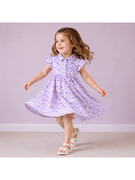 KettyKids Платье для девочки летнее в садик нарядное сиреневое