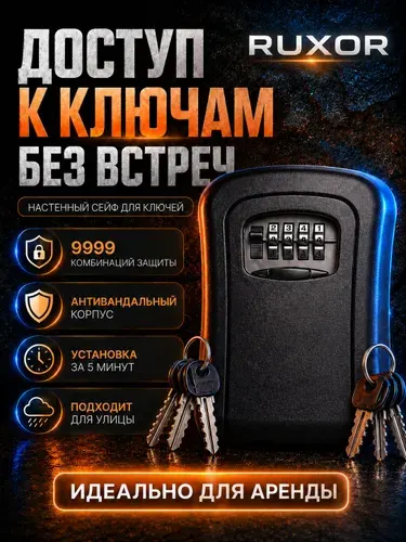 Сейф для ключей с кодовым замком настенный мини, ключница