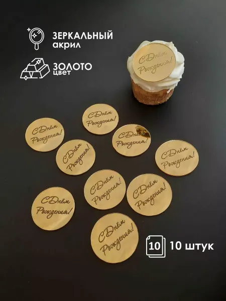 Konditer_amm Топпер для торта С Днем Рождения