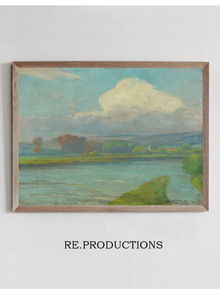 Re.productions Постер Landscape with river - Ľudovít Čordák