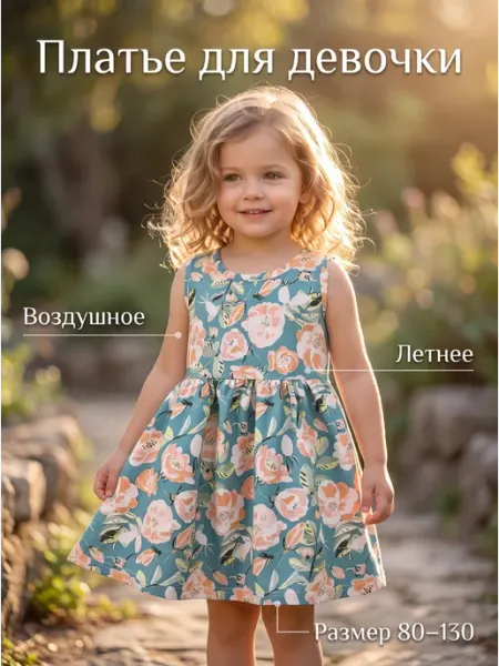 LIMAO Платье сарафан для девочки летнее