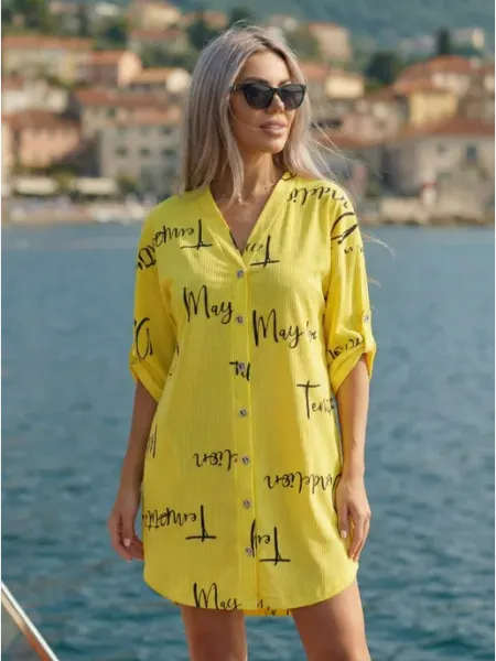LIZEON Туника платье рубашка больших размеров