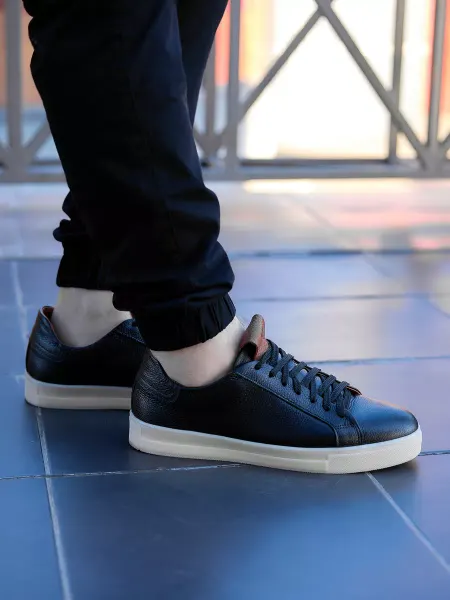 LORENSO SHOES Кеды и кроссовки кожаные с белой подошвой на каждый день