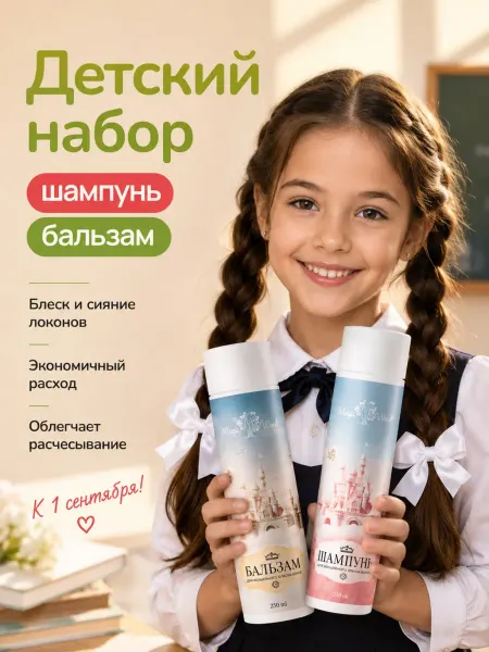 Magic Wood Детский шампунь и бальзам для девочек набор