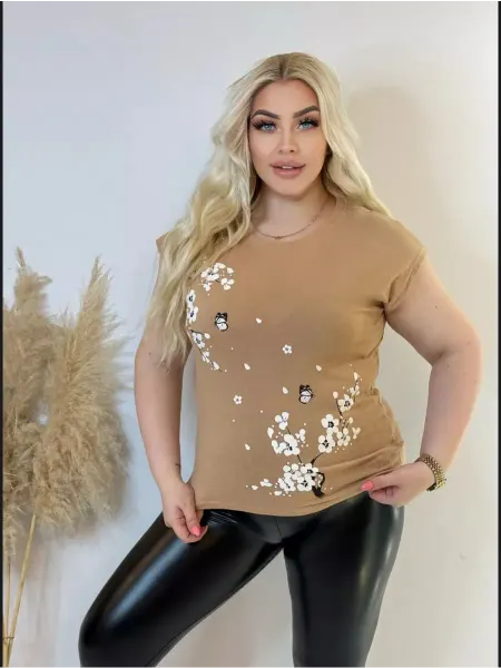 Rose Maria Футболка больших размеров с принтом