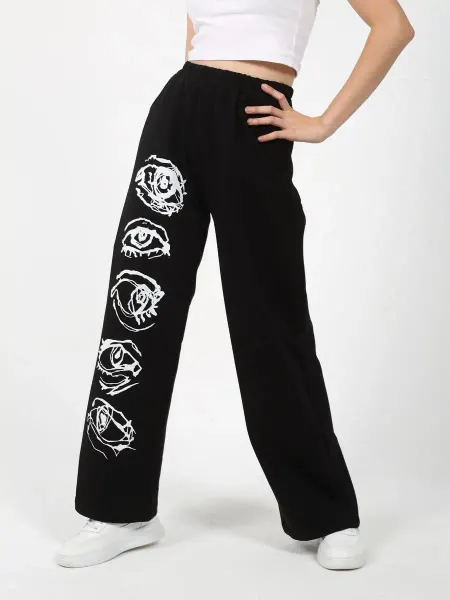 MARITAL Спортивные брюки с принтом широкие zxc, y2k для подростков