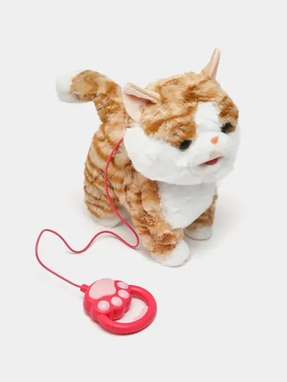 Котенок игрушка интерактивная, кошка робот, собачка робот, умный кот ходит, мяукает, лает