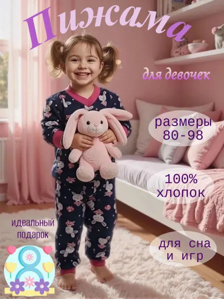 Mini Mates Пижама для девочки со штанами