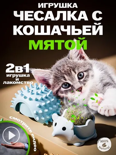Игрушка для кошек с лакомством кошачьей мятой, шарик, лизун