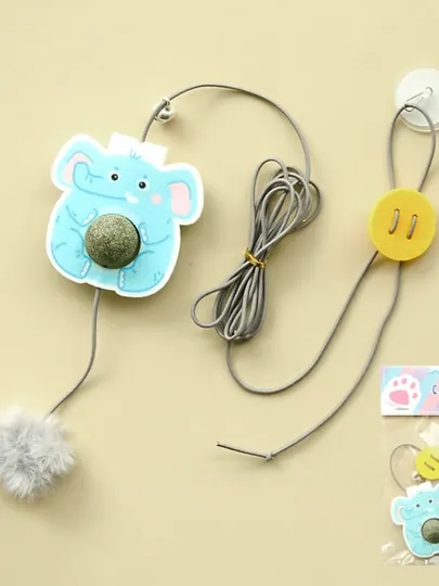 Игрушка для кошек с эластичной проволокой и мячиками из кошачьей мяты