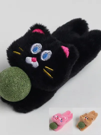 Игрушка для кошек и мелких собак, тапочка с мятным шариком