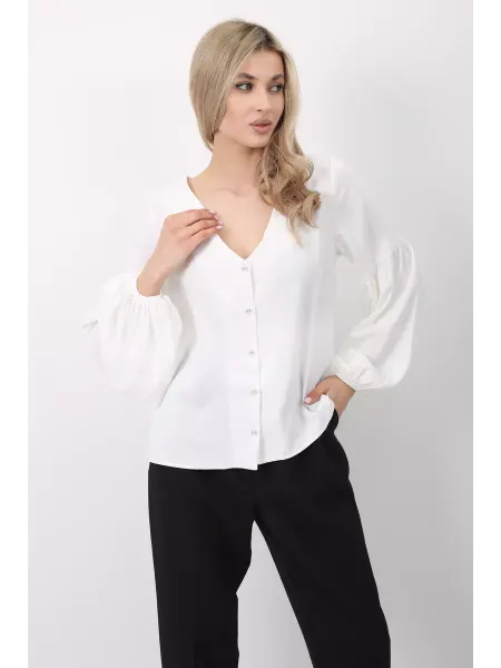 Mia Vita* Блуза нарядная с длинным рукавом офисная