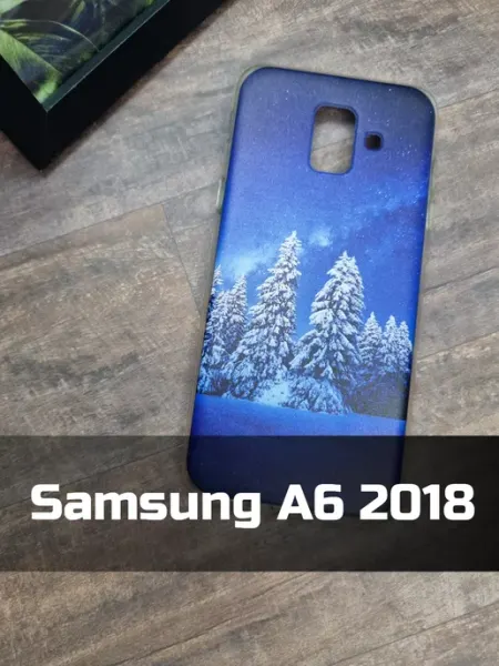 MixCase Чехол на Samsung А6 прозрачный зимний лес