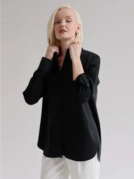 MIYAMI Рубашка удлиненная стильная oversize