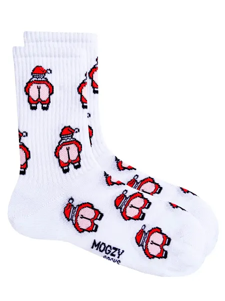 MOGZY Новогодние носки с принтом и рисунком высокие