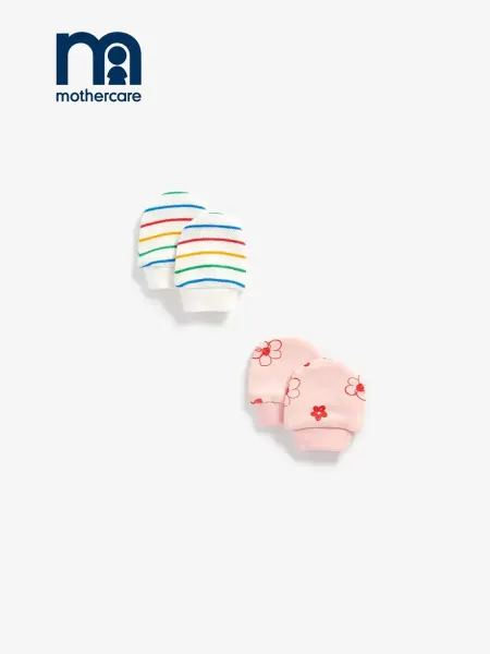 Mothercare Антицарапки для новорожденных малышей с принтом набор 2 шт