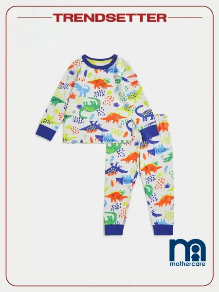 Mothercare Пижама детская кофта и брюки с принтом Динозавры