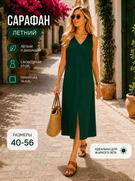 NEVERMONT Платье сарафан летний льняной