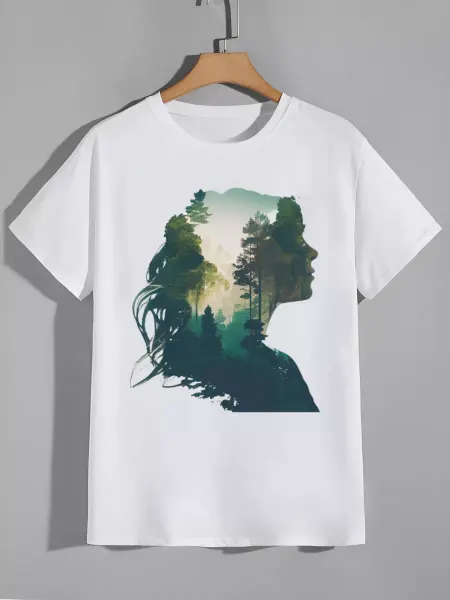 NUR&AL Футболка с принтом природы