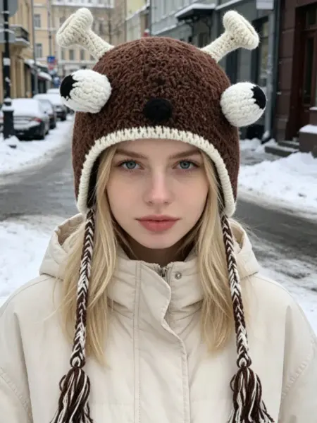 New Pattern Веселая шапка с глазами и ушами головной убор карнавальный