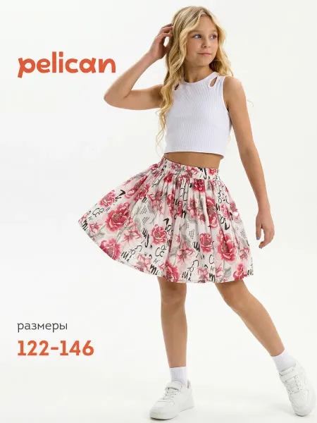 Pelican Пышная юбка для девочки подростка, детская летняя нарядная