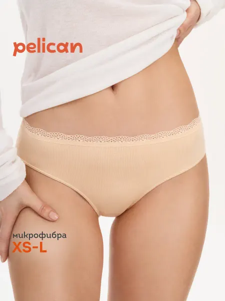 Pelican Трусы женские слипы из микрофибры со средней посадкой