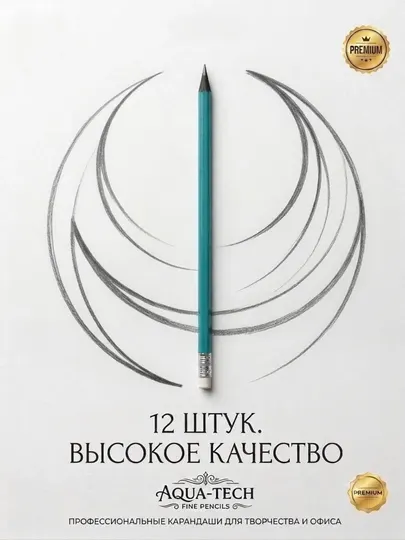 Набор простых чернографитных карандашей, 12 штук, для школы, письма, рисования и черчения