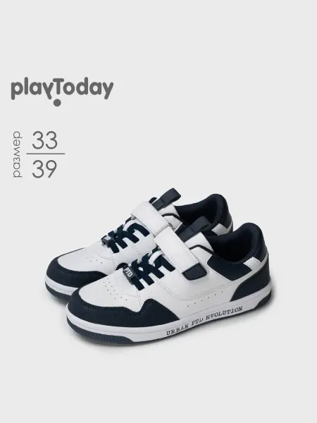 PlayToday Кроссовки подростковые на липучках кеды спортивные в школу