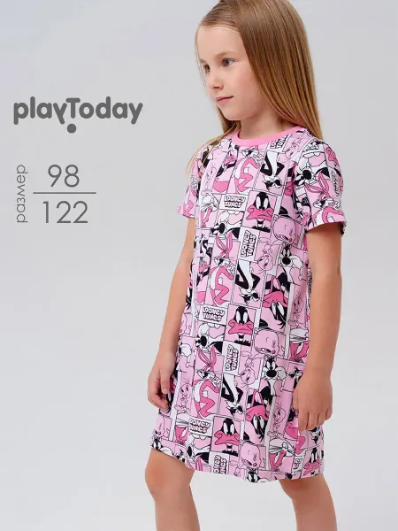 PlayToday Сорочка ночная детская хлопковая Луни Тюнз