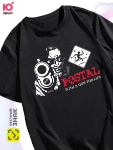 Футболка Ю принт ретро игры POSTAL