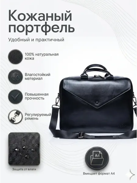 PouchMan Сумка портфель для документов А4 и ноутбука