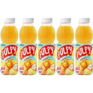 Напиток сокосодержащий Pulpy ананас-манго 450 мл, набор: 5 штук
