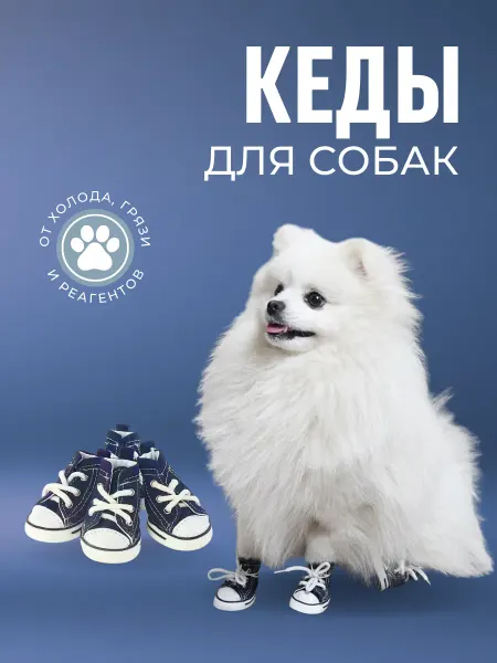 ЛКЛаб Обувь для собак мелких и средних пород кеды