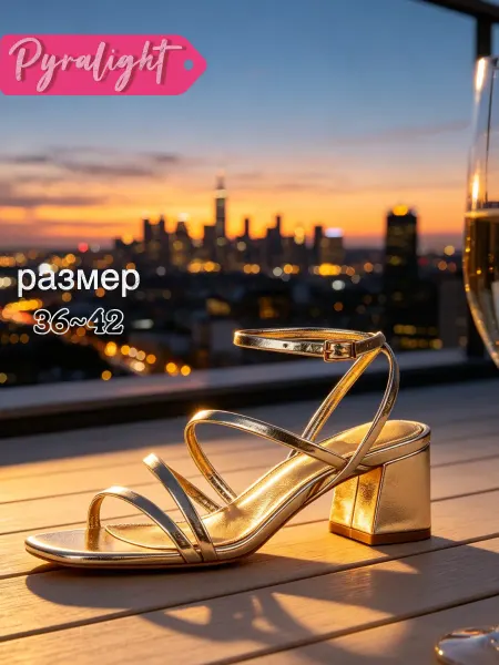 Pyralight Босоножки женские на каблуке вечерние
