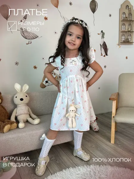 SakuraStore_одежда для малышей Платье для девочки