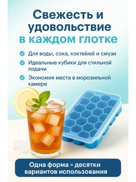 SEIDALIEVA Форма для кубиков льда для холодильника