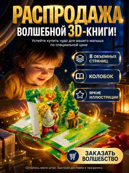 Умка Сказки для малышей русские народные книжка панорама Колобок