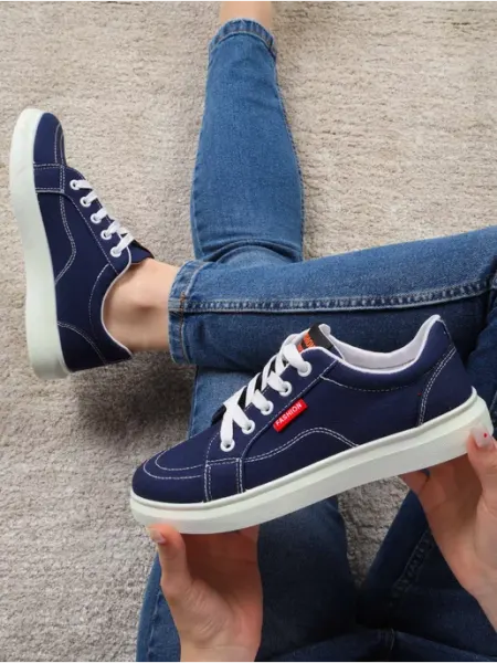 ZM shoes Кеды текстильные на белой подошве
