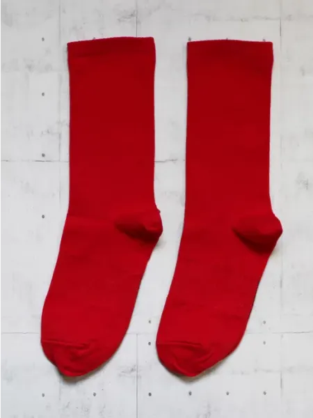 Snugsocks Носки высокие длинные красные цветные с резинкой