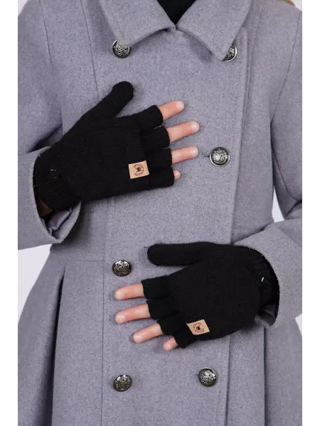 ST&Pers перчатки-варежки детские без пальцев, женские, митенки