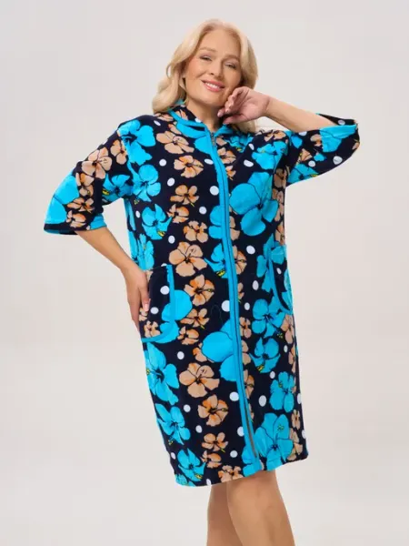 Wakas Textile Халат домашний на молнии теплый хлопок