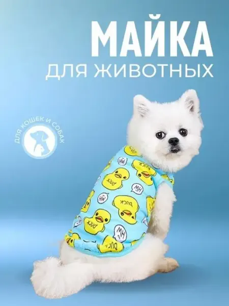 ЛКЛаб Майка для собак мелких средних пород одежда для котов