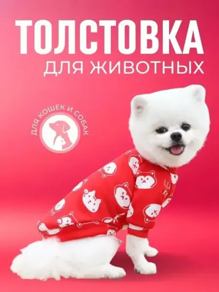ЛКЛаб Кофта толстовка для кошек и собак мелких пород одежда