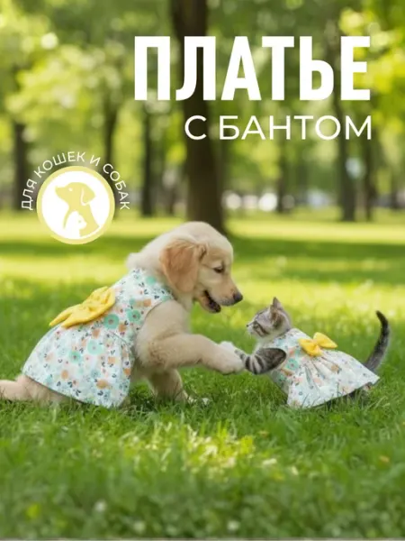 ЛКЛаб Платье для кошек и собак мелких средних пород одежда лето