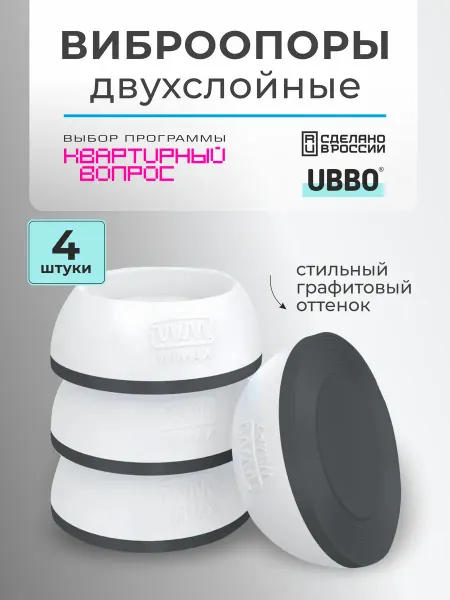 UBBO Антивибрационные подставки для стиральной машины мебели 4 шт