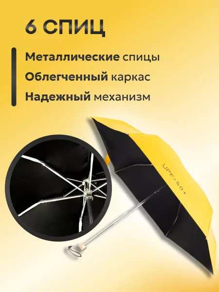UmbrellasGoods Зонт мини компактный облегченный миниатюрный карманный