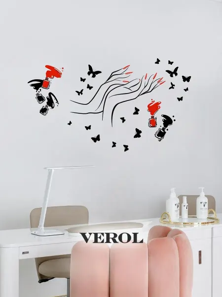 VEROL Наклейки интерьерные маникюр бабочки на стену